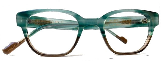 Leon – Marble Green & Cognac Handmade Eyewear | Michel Atlan
